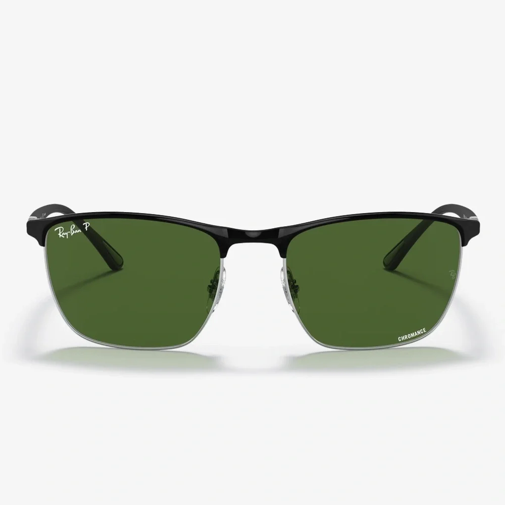 Ray-Ban Men’s Black Frame Sunglasses with Green Lenses - Picture 2 of 5